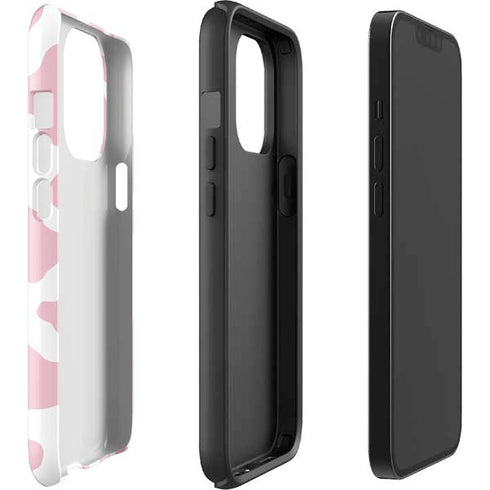 Pink Cow Print iPhone 15 Pro Impact Case